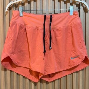 Nike Orange Athletic Shorts Lightweight Drawstring